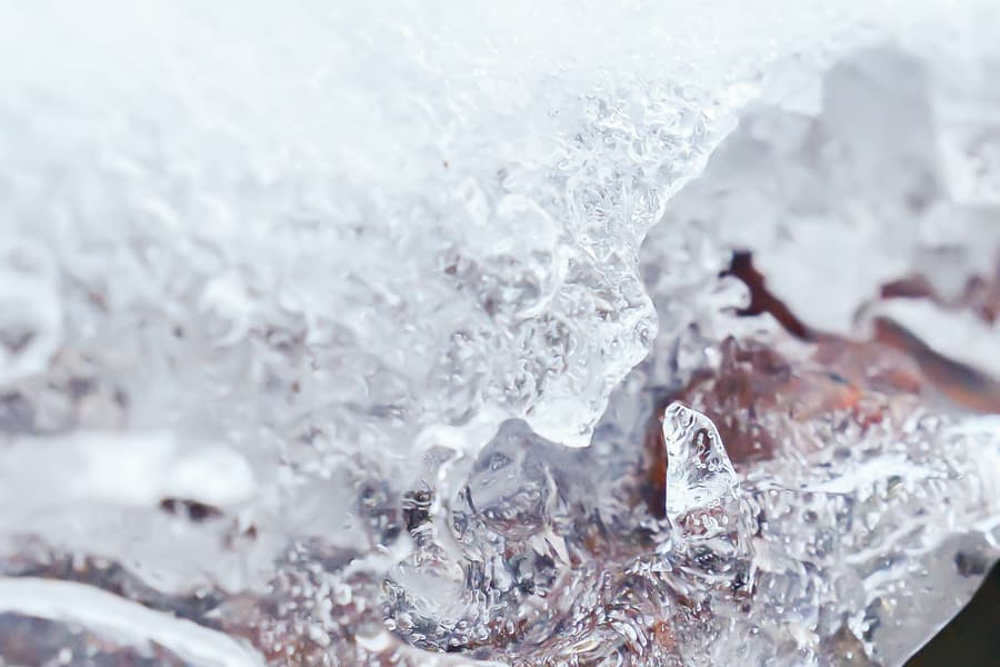 Icicle melting to a single drop of water